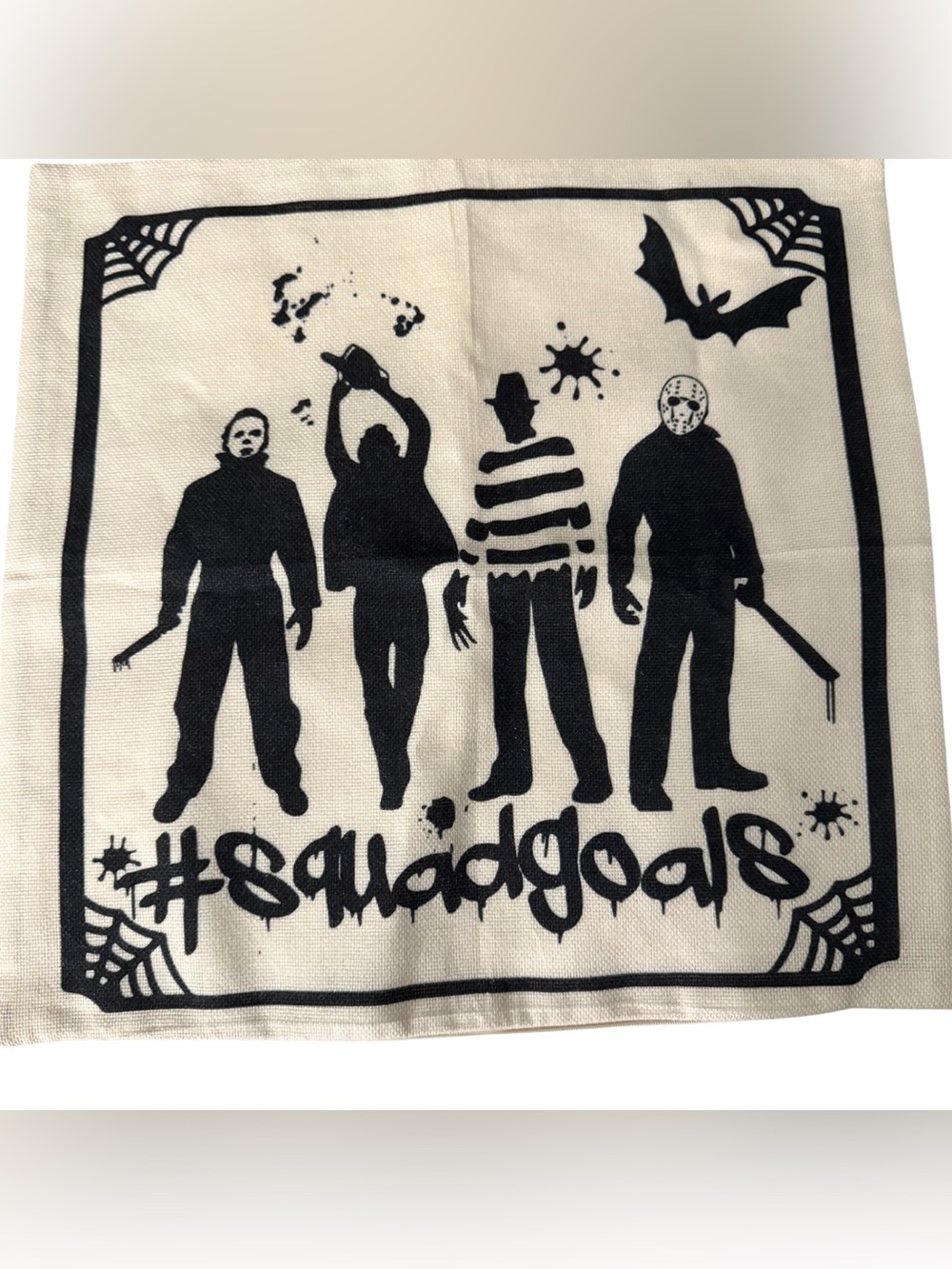 Horror Movie Throw Pillow Cover Michael Myers Freddy Jason Halloween Decor